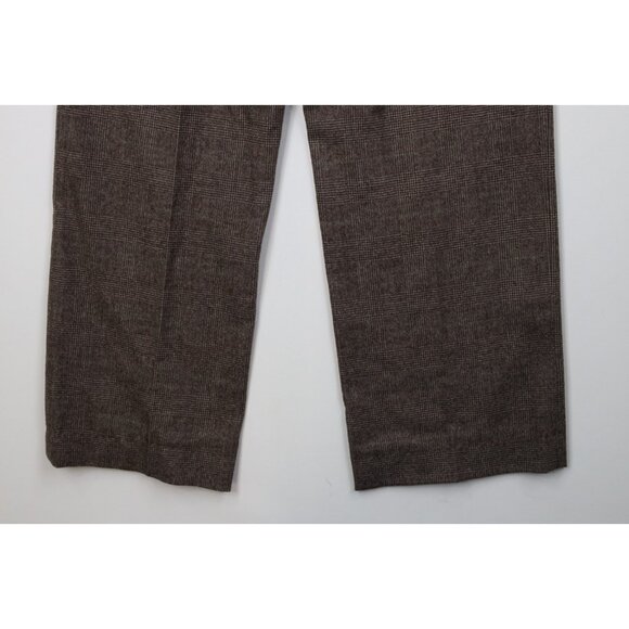 Vtg 60s 70s Streetwear Mens 32x28 Heavy Wool Flannel Wide Leg Chino Pants USA - Picture 13 of 13